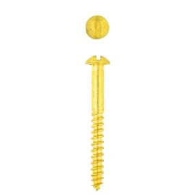 Wood Screw - Round Head - Solid Brass